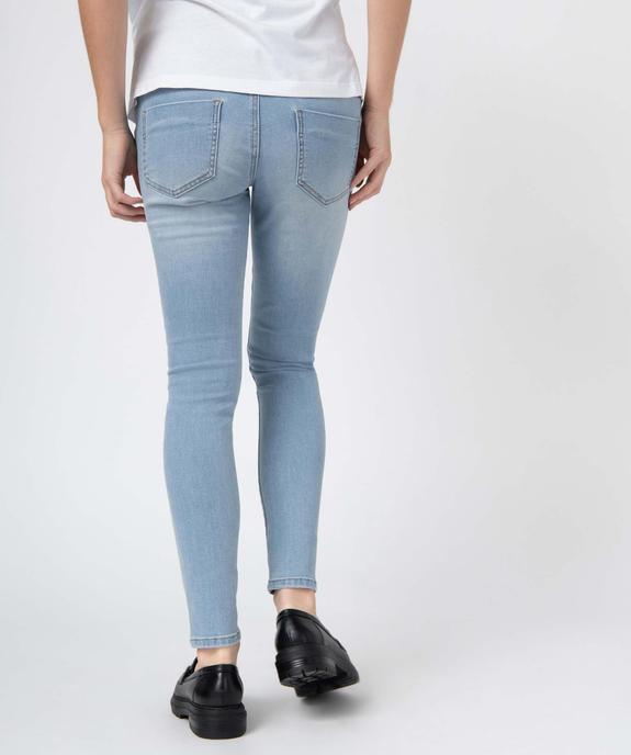 Jean de grossesse coupe Skinny avec bandeau haut vue3 - GEMO 4G MATERN - GEMO
