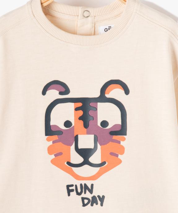Tee-shirt bébé garçon à manches courtes et imprimé en relief vue2 - GEMO(BEBE DEBT) - GEMO