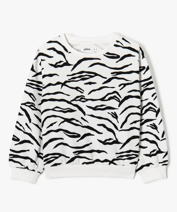 Sweat ample imprimé intérieur molletonné fille vue1 - GEMO (ENFANT) - GEMO