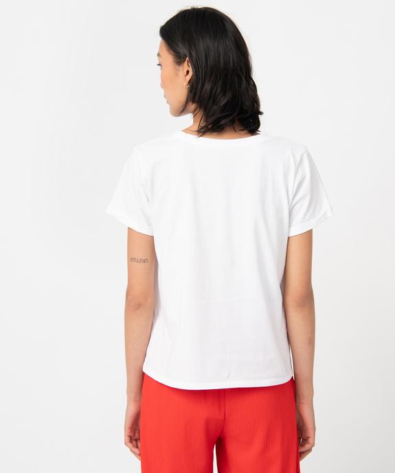 Tee-shirt femme à manches courtes spécial Noël vue3 - GEMO(FEMME PAP) - GEMO