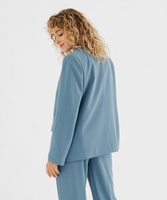 Veste blazer coupe droite fermeture un bouton femme vue3 - GEMO(FEMME PAP) - GEMO