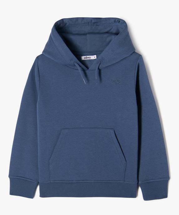 Sweat à capuche intérieur molletonné garçon vue1 - GEMO (ENFANT) - GEMO