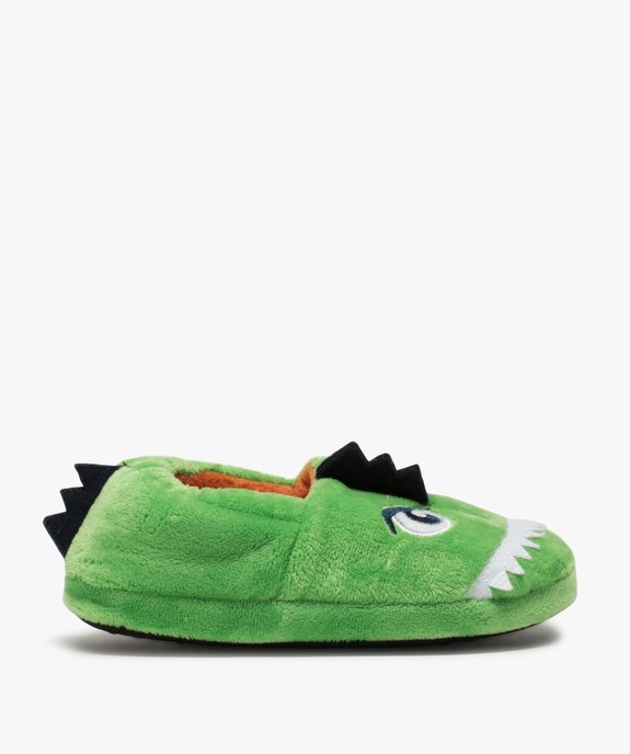 Chaussons garçon peluche avec écailles de dinosaure vue1 - GEMO 4G GARCON - GEMO
