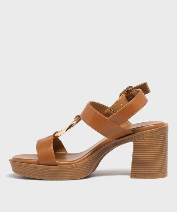 Sandales à talon haut, patin et bijou de pied femme - Follow Me vue3 - FOLLOW ME - GEMO