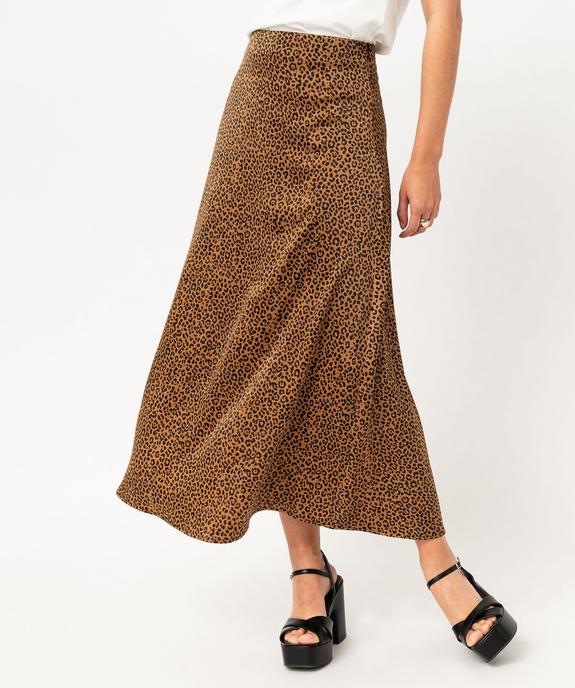 Jupe longue imprimée en matière satinée femme vue2 - GEMO(FEMME PAP) - GEMO