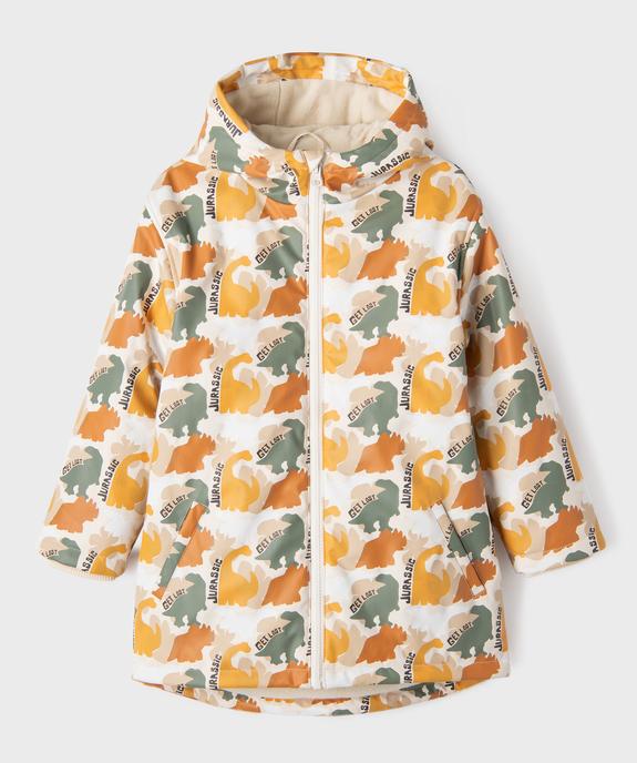 Manteau imperméable à capuche et doublure chaude avec imprimé animé garçon vue1 - GEMO (ENFANT) - GEMO