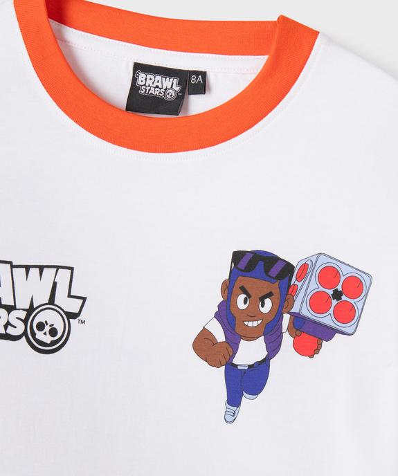 Tee-shirt manches courtes en jersey de coton imprimé devant et dos garçon - Brawl Stars vue2 - BRAWL STARS - GEMO