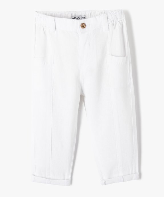 Pantalon bébé garçon élégant en lin vue1 - GEMO 4G BEBE - GEMO