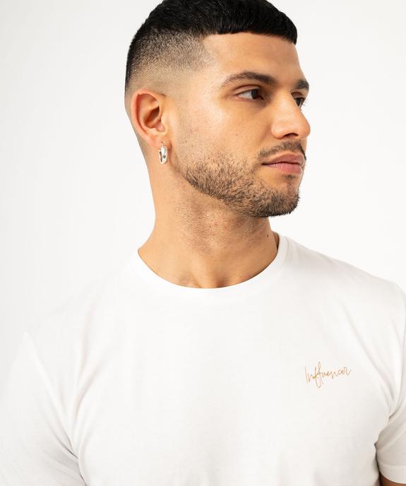 Tee-shirt manches courtes coupe droite en coton homme vue2 - GEMO (HOMME) - GEMO