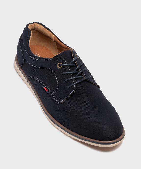 Derbies dessus textile à semelle sport homme vue6 - MARIO BALDANO - GEMO