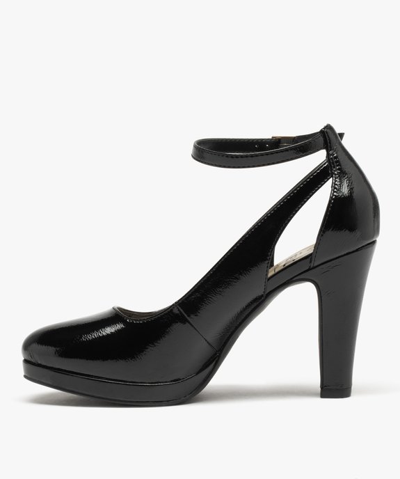 Escarpins à fine bride et talon haut femme vue3 - GEMO(URBAIN) - GEMO
