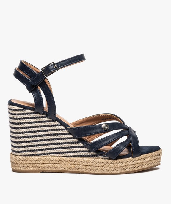 Sandales femme à talon compensé et fines brides – Terre de Marins vue1 - TERRE DE MARINS - GEMO