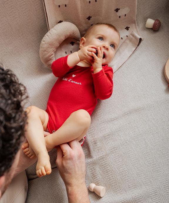 Body manches longues motifs coeurs bébé fille (lot de 3) vue4 - GEMO 4G BEBE - GEMO