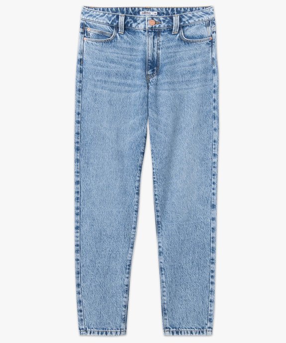 Jean femme coupe mom taille haute délavé vue4 - GEMO 4G FEMME - GEMO