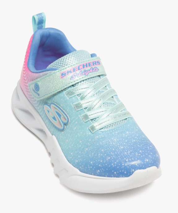 Baskets pailletées à semelle lumineuse et lacets satin fille - Skechers vue5 - SKECHERS - GEMO