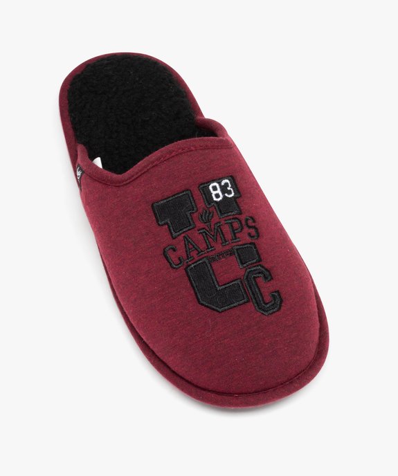 Chaussons homme mules en jersey avec semelle en sherpa - Camps United vue5 - CAMPS UNITED - GEMO