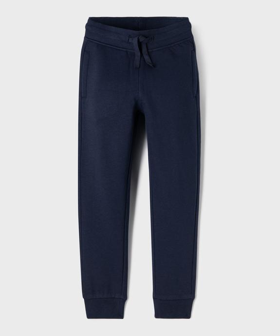 Pantalon de jogging molletonné avec ceinture ajustable garçon vue1 - GEMO 4G GARCON - GEMO