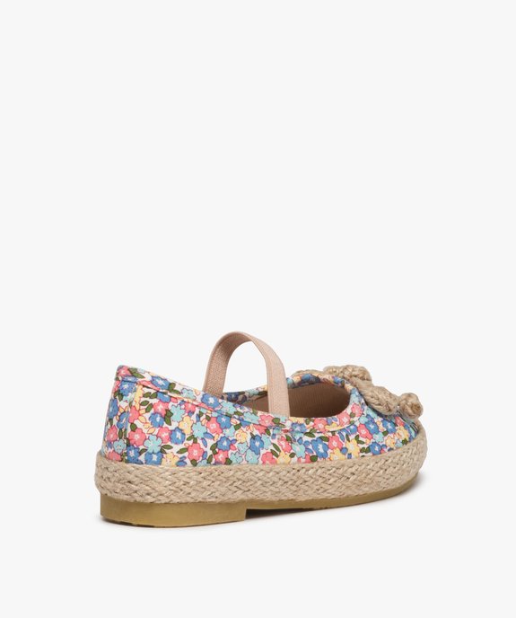Ballerines fille en toile imprimée et bride élastique vue4 - GEMO (ENFANT) - GEMO