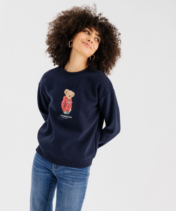 Sweat en molleton imprimé femme - LuluCastagnette vue7 - LULUCASTAGNETTE - GEMO