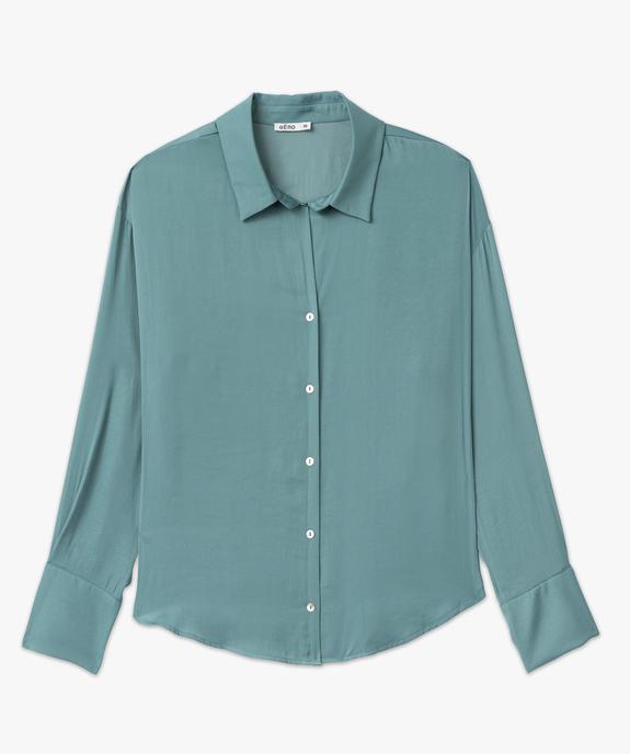 Chemise à manches longues en matière satinée femme vue4 - GEMO(FEMME PAP) - GEMO