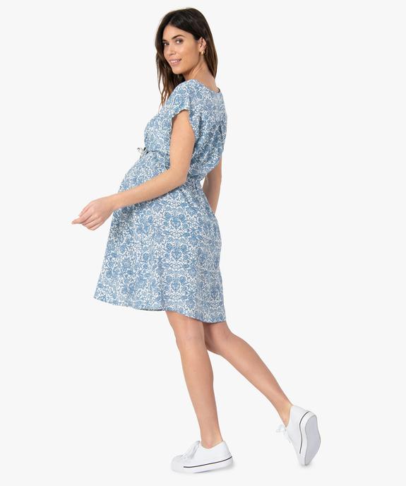 Robe de grossesse sans manches à motifs fleuris vue3 - GEMO (MATER) - GEMO