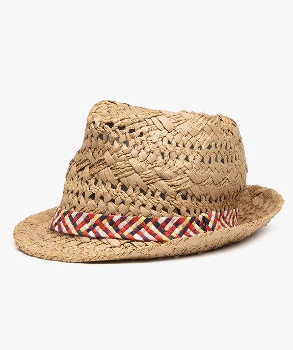 Chapeau fille avec paillettes et ruban tressé multicolore vue1 - GEMO (ENFANT) - GEMO