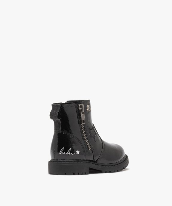 Boots vernies à semelle crantée bébé fille - LuluCastagnette vue4 - LULU CASTAGNETT - GEMO