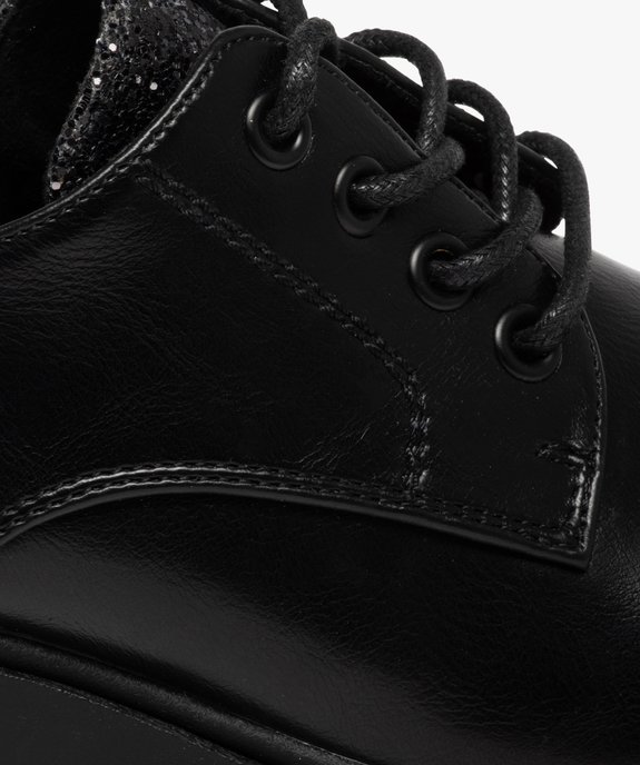 Derbies femme unis à talon carré et semelle crantée vue6 - GEMO(URBAIN) - GEMO