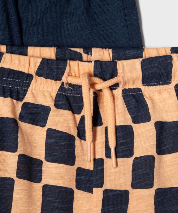 Short en coton avec taille ajustable bébé garçon (lot de 2) vue2 - GEMO(BB COUCHE) - GEMO