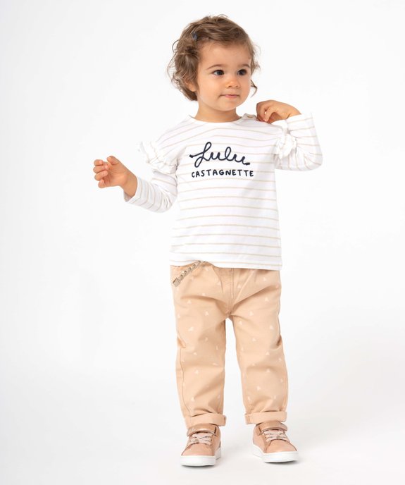 Look LuluCastagnette pour bébé fille avec tee-shirt, pantalon et chaussures  - GEMO