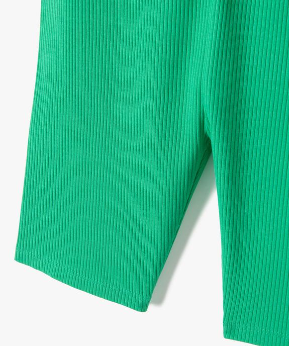 Short fille cycliste en maille côtelée vue2 - GEMO 4G FILLE - GEMO