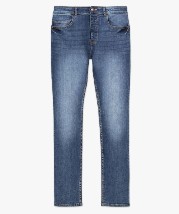 Jean homme straight en coton stretch vue4 - GEMO (HOMME) - GEMO