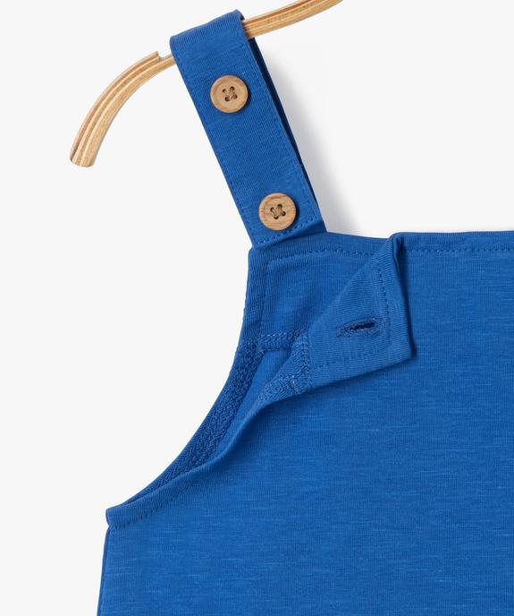 Salopette courte bébé garçon en jersey de coton vue2 - GEMO 4G BEBE - GEMO