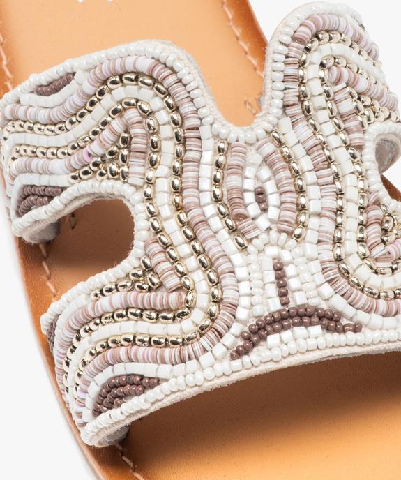 Mules femme plates avec dessus en perles vue6 - GEMO (CASUAL) - GEMO