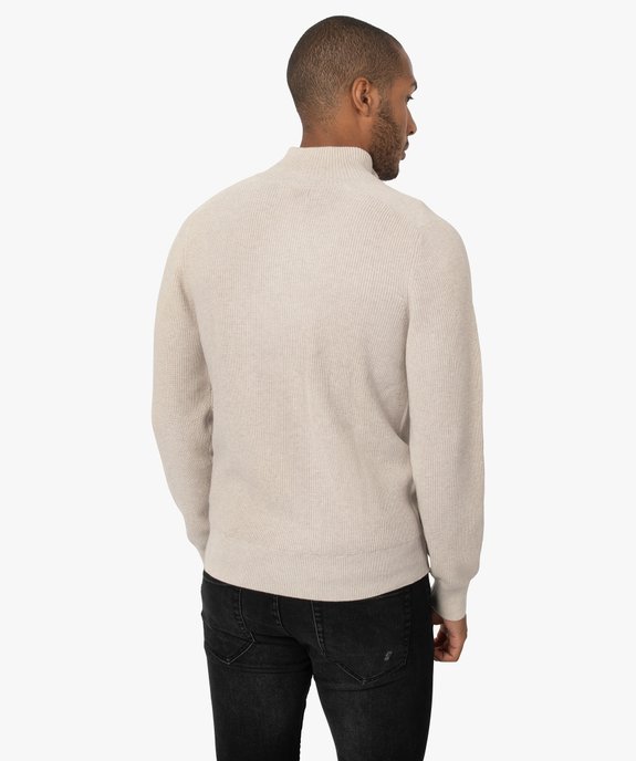 Gilet homme zippé à col montant vue3 - GEMO (HOMME) - GEMO