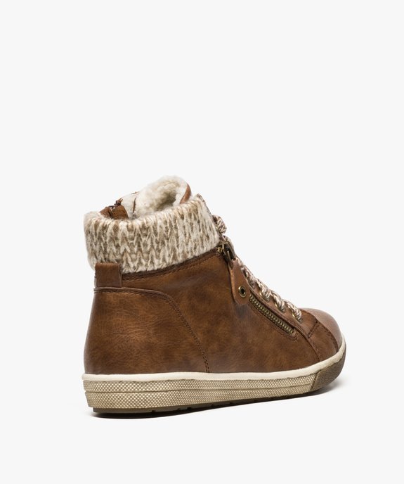 Baskets femme semi-montantes à col chaussette vue4 - GEMO (SPORTSWR) - GEMO