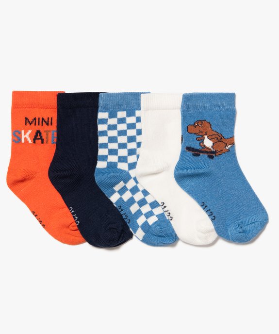 Chaussettes bébé avec motifs (lot de 5)  vue1 - GEMO 4G BEBE - GEMO