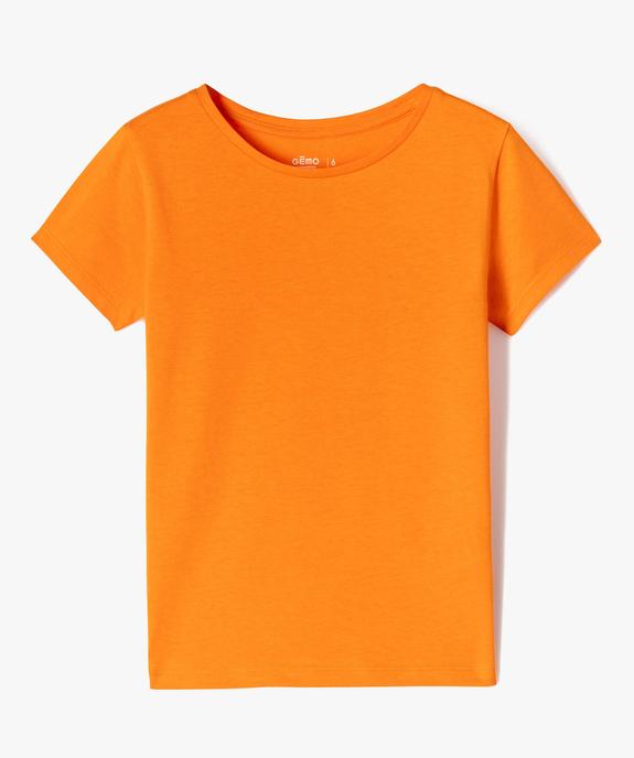Tee-shirt à manches courtes uni fille vue1 - GEMO 4G FILLE - GEMO