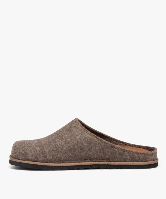 Chaussons mules façon lainage homme  vue3 - GEMO 4G HOMME - GEMO