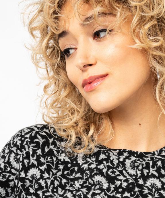 Tee-shirt à manches longues en maille douce femme vue2 - GEMO(FEMME PAP) - GEMO