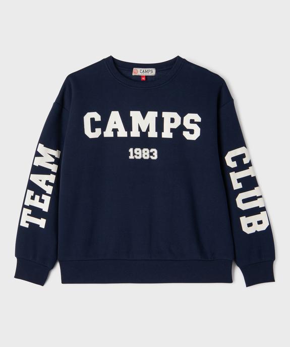 Sweat avec inscriptions contrastantes fille - Camps United vue1 - CAMPS GEMO FOR GOOD - GEMO