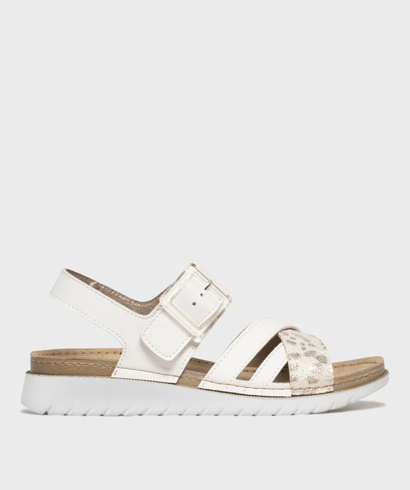 Sandales à brides avec touches pailletées femme - Emilia Rosa vue1 - EMILIA ROSA - GEMO