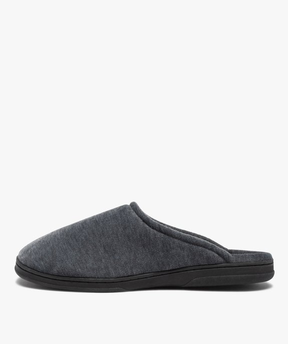 Chaussons homme mules d’intérieur en velours uni vue3 - GEMO(HOMWR HOM) - GEMO