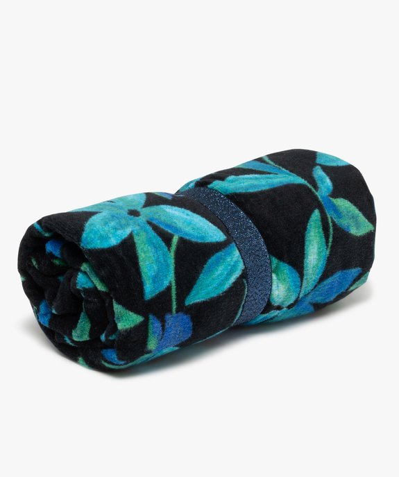Serviette de plage en velours éponge avec élastique femme vue1 - GEMO (ACCESS) - GEMO