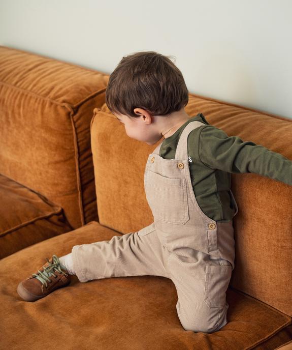 Ensemble 2 pièces salopette et tee-shirt manches longues bébé garçon vue6 - GEMO(BEBE DEBT) - GEMO