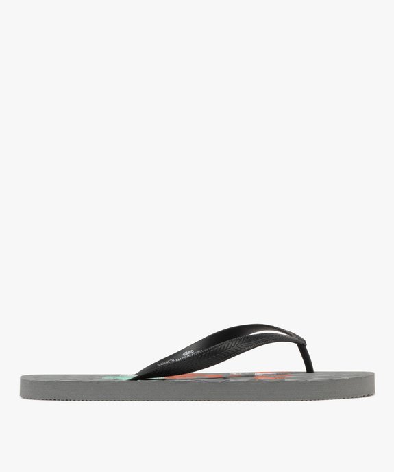 Tongs imprimées à semelle fantaisie homme  vue2 - GEMO (PLAGE) - GEMO