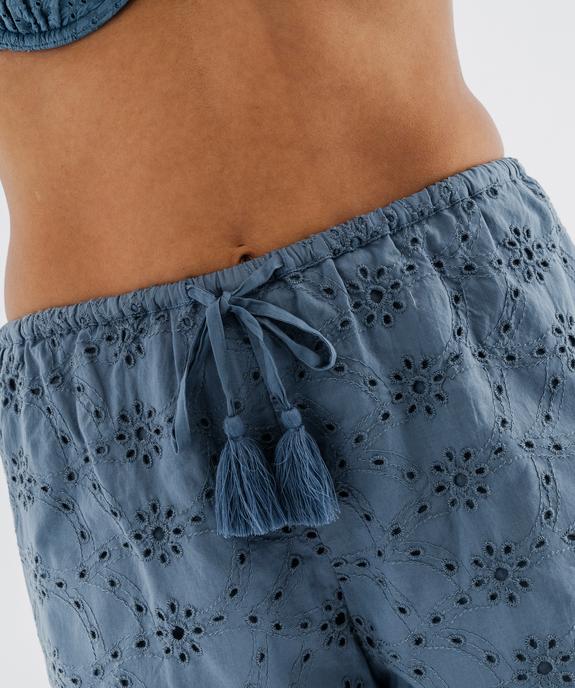 Short de plage en broderie anglaise femme vue2 - GEMO (PLAGE) - GEMO