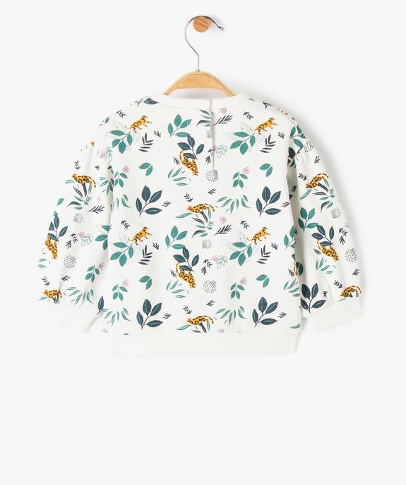 Sweat bébé fille motif jungle vue4 - GEMO(BEBE DEBT) - GEMO