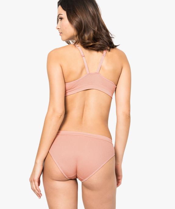 Soutien-gorge forme brassière avec mousses amovibles vue3 - GEMO(HOMWR FEM) - GEMO