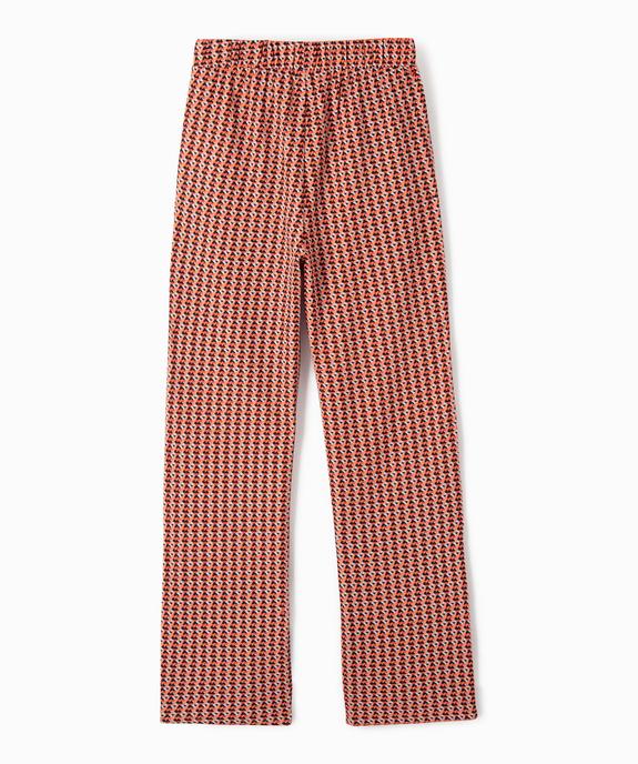 Pantalon fille en maille fluide texturée vue4 - GEMO (JUNIOR) - GEMO